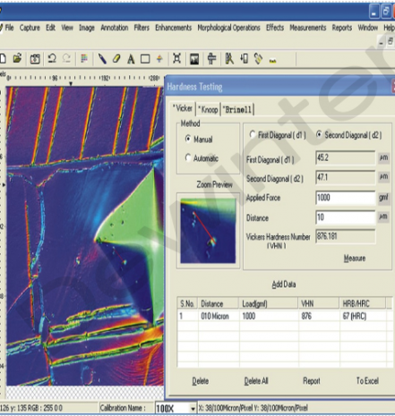 硬度计图像分析软件